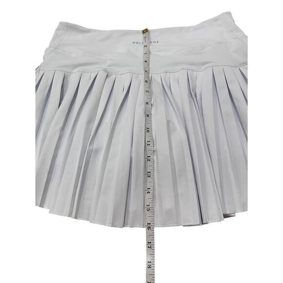 Gold Hinge Pleated White Women's Skort Pickleball Tennis Athleisure Preppy, XL - Picture 7 of 9